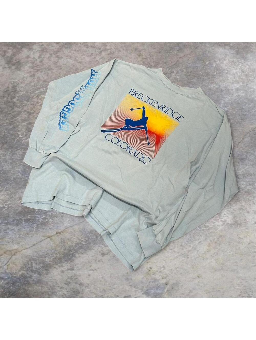 Light blue Breckenridge Colorado ski long sleeve tee #skiing